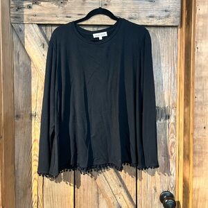 Black Pom Pom Johnny was long sleeve tee